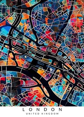 Abstract London map
