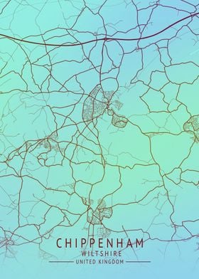 Chippenham UK City Map