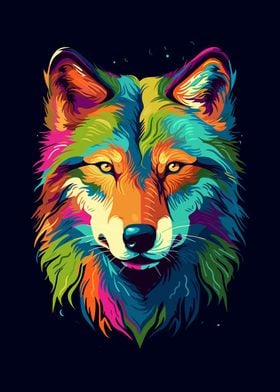 Wolf Animal Pop Art