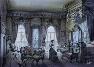 'Victoria's Bedroom' Poster by Corpse Bride | Displate