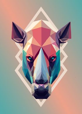 Low poly beauty rhino