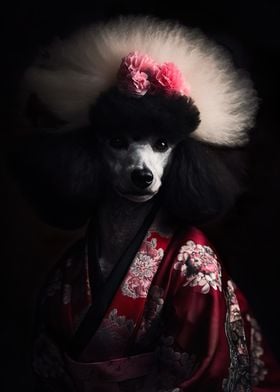 Poodle Geisha Japan