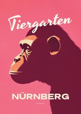 Nuremberg Zoo Poster Retro