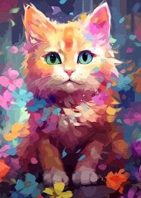 Colorful Cute Cat