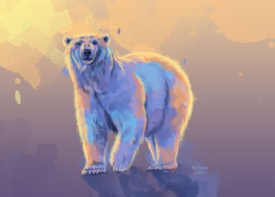 Polar Bear at Sunset