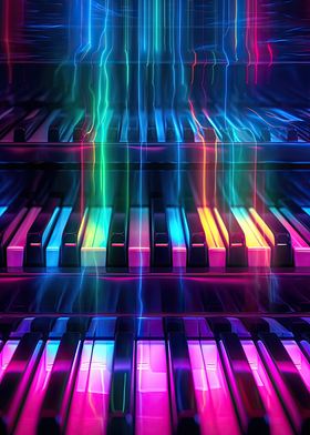 Synthetic Neon Piano Tunes