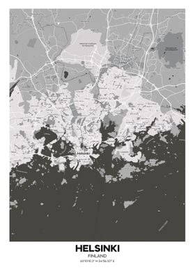 Helsinki Finland streetmap