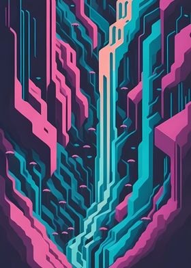 Geometric waterfall