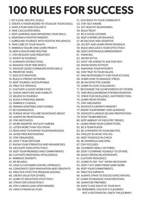 100 Rules For Success