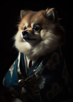 Pomeranian Samurai Japan
