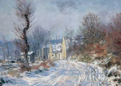 Road at Giverny in Winter