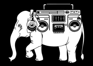 Ghetto Blaster Elephant