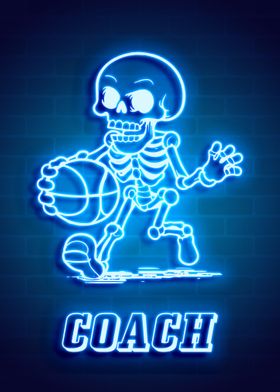 basketball skull coach