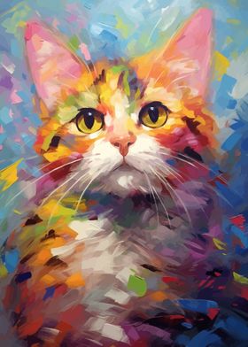 Colorful Cute Cat