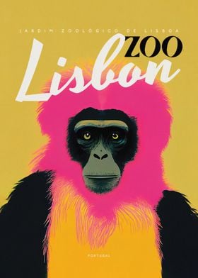 Lisbon Zoo Gibbon Poster