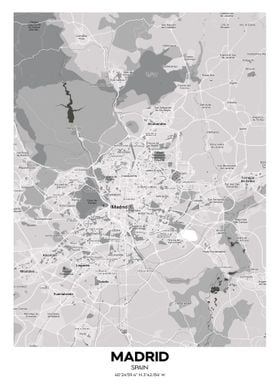 Madrid spain streetmap