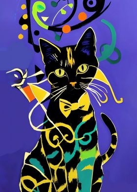 Fancy Cat Poster