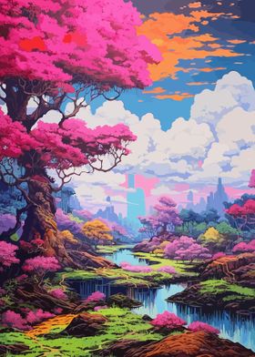 Fantasy Cherry Blossom Art