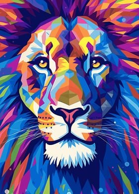 Lion WPAP Animal Pop Art