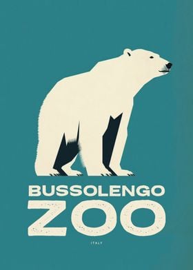 Polar Bear Retro Zoo Art