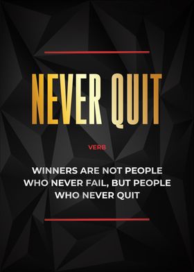 never quit 