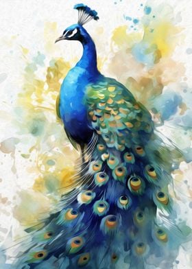 Peacock Watercolor