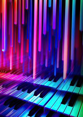 Neon Sonata Piano Keys