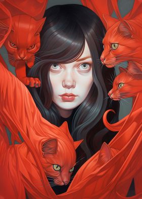 Red Cat Girl