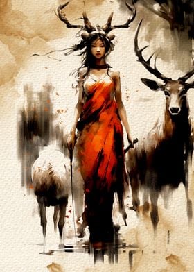 DEER WILD WOMAN