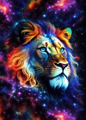 Fantasy Lion Nebula Face