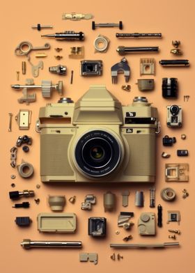 Knolling Camera Gear