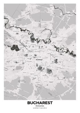 Bucharest Romania map