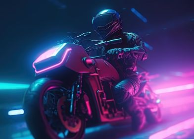 Neon Synthwave Rider