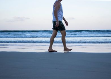 Walking on the sand