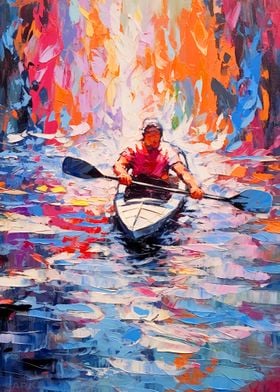 Kayak Abstract Painting