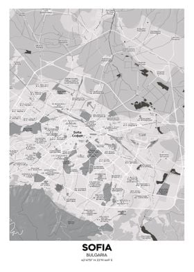 Sofia Bulgaria streetmap