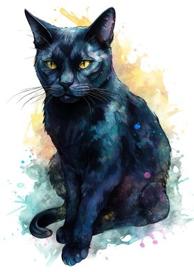 Cute Bombay Cat Painting