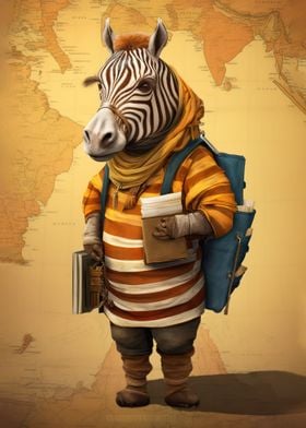 Zebra Traveler Art