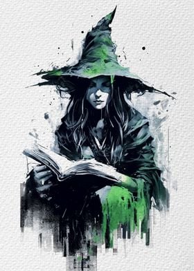 Witch poster watercolor 