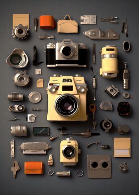 Knolling Camera Gear