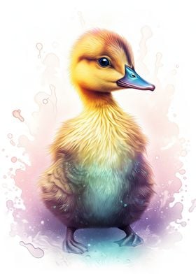 Cute Duckling Watercolor