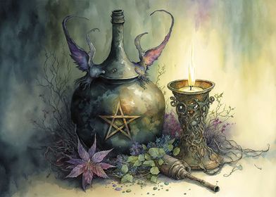 occult Wicca painting 