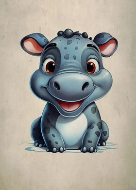 cute animals hippo