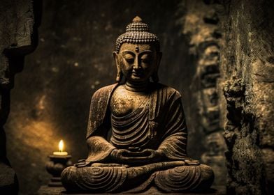 Japanese meditating buddha