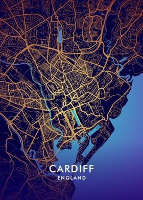 Cardiff City map