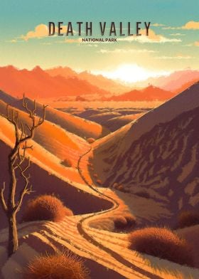 Death Valley National Park Posters Paintings | Displate Pictures, Metal - Prints, Shop Online Unique