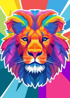 lion head rainbow
