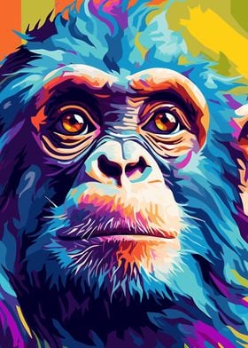 Chimpanzee Animal Pop Art