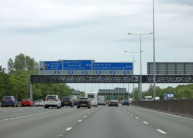 England London M25 driving