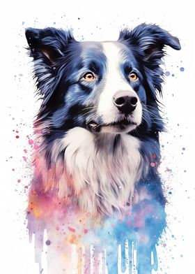 Cute Border Collie Dog Art